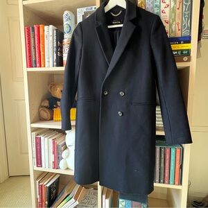 🧥 Adolfo Dominguez Navy Blue Pea Coat